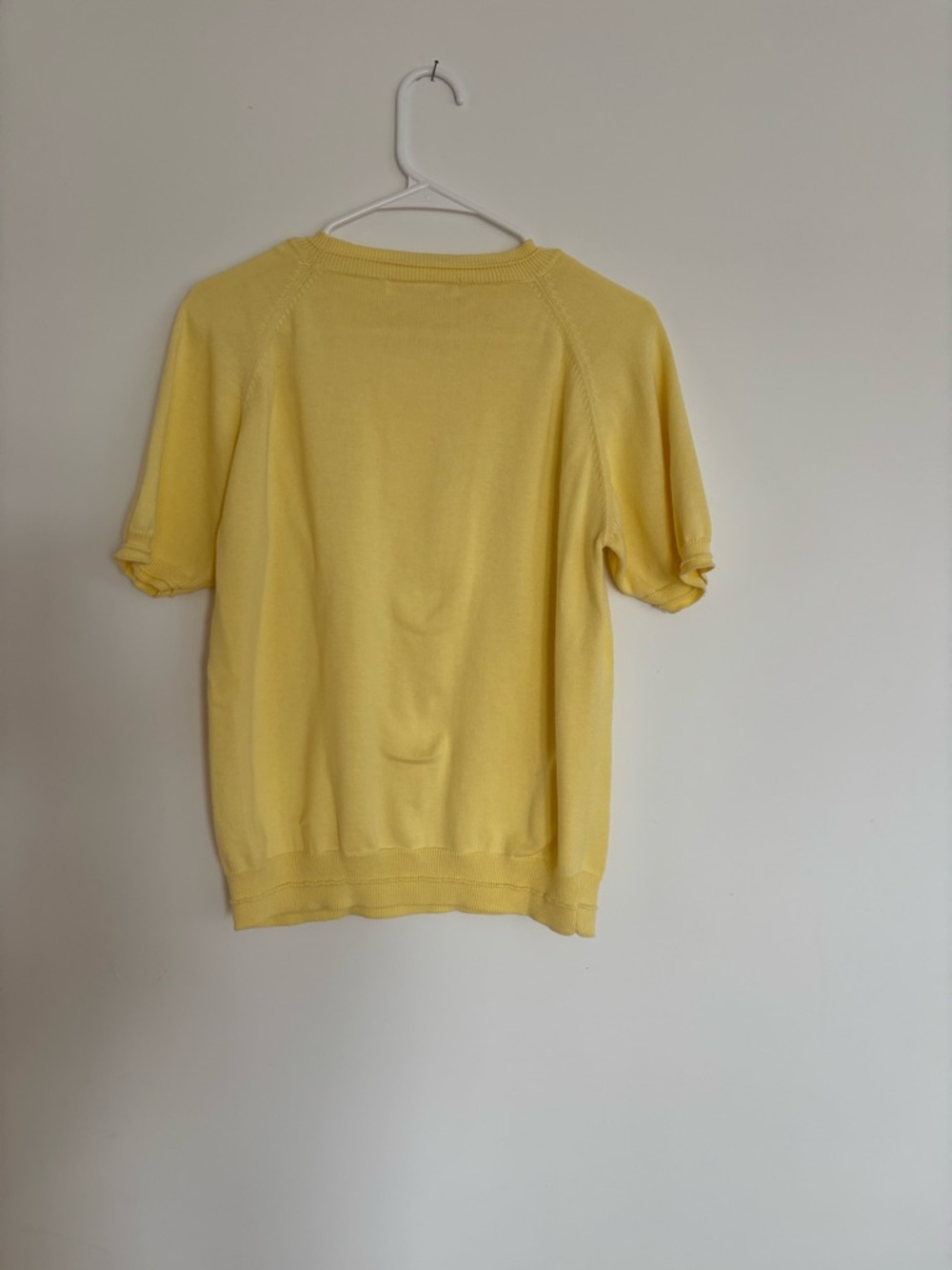 Women’s Short-Sleeve Crewneck Top - Pale Yellow - Picture 3 of 6